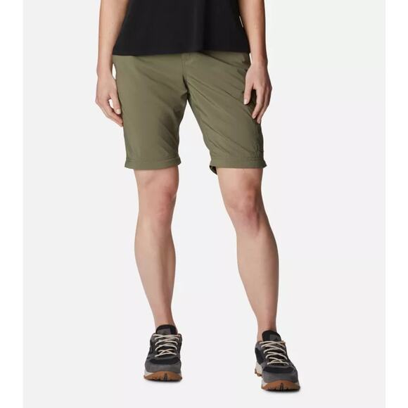 COLUMBIA Womens Silver Ridge Utility Convertible Hiking Pants 14 Stone Green NWT - Picture 5 of 15